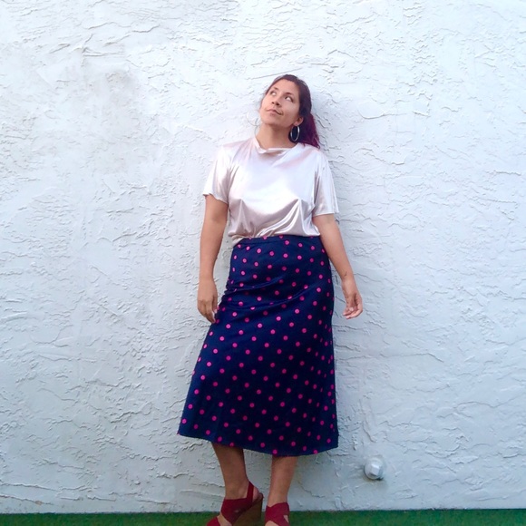 Zara Polka Dot Midi Skirt, M - Picture 6 of 7